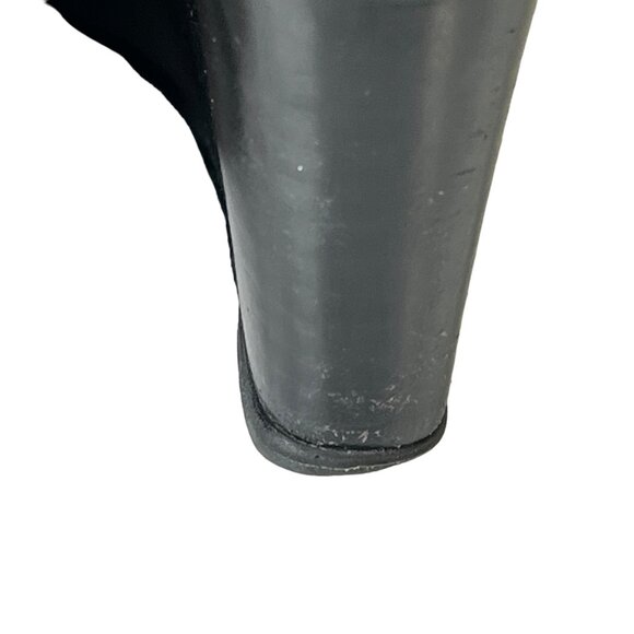 Michael Kors Women's Black Leather Wedge Slingback Heels Size 9.5M - Picture 5 of 10